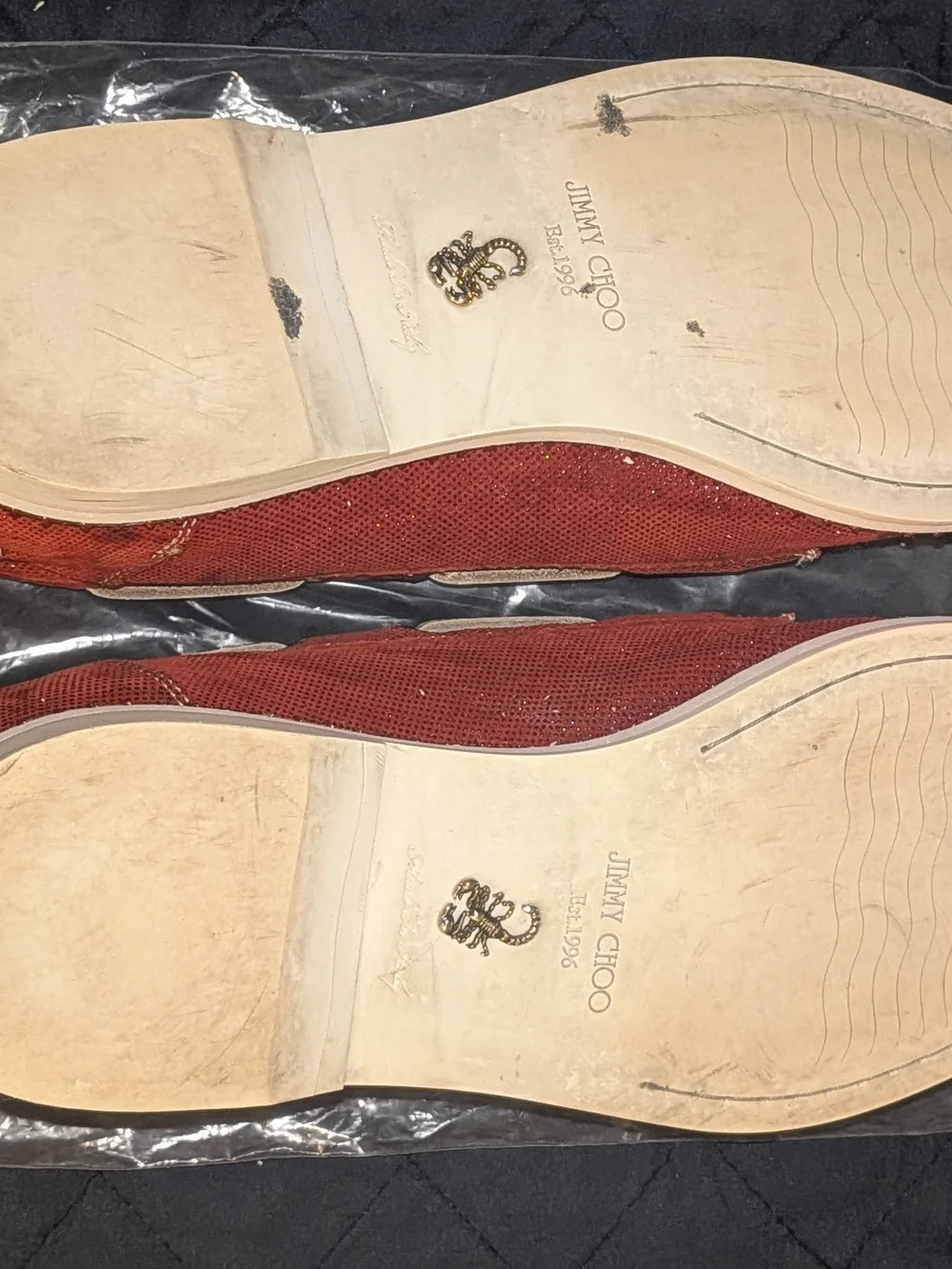 Jimmy Choo Red Men’s Slip-On Boat Shoes
